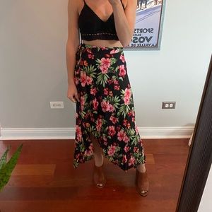 Floral maxi wrap skirt from Forever 21